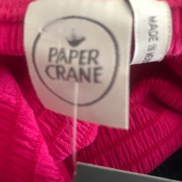 New Paper Crane Smocked Merrow Edge Tank Top Colour Pink Size Medium - Picture 12 of 13